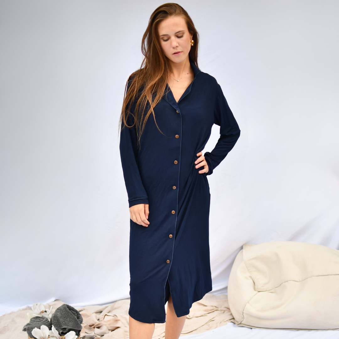 Camisa de dormir María azul