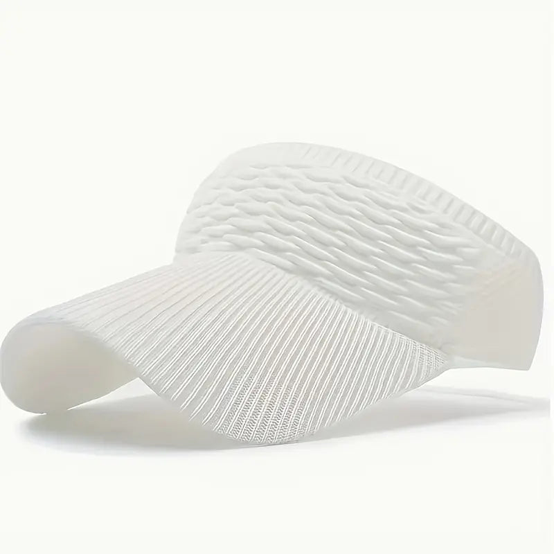 Visera deportiva blanca