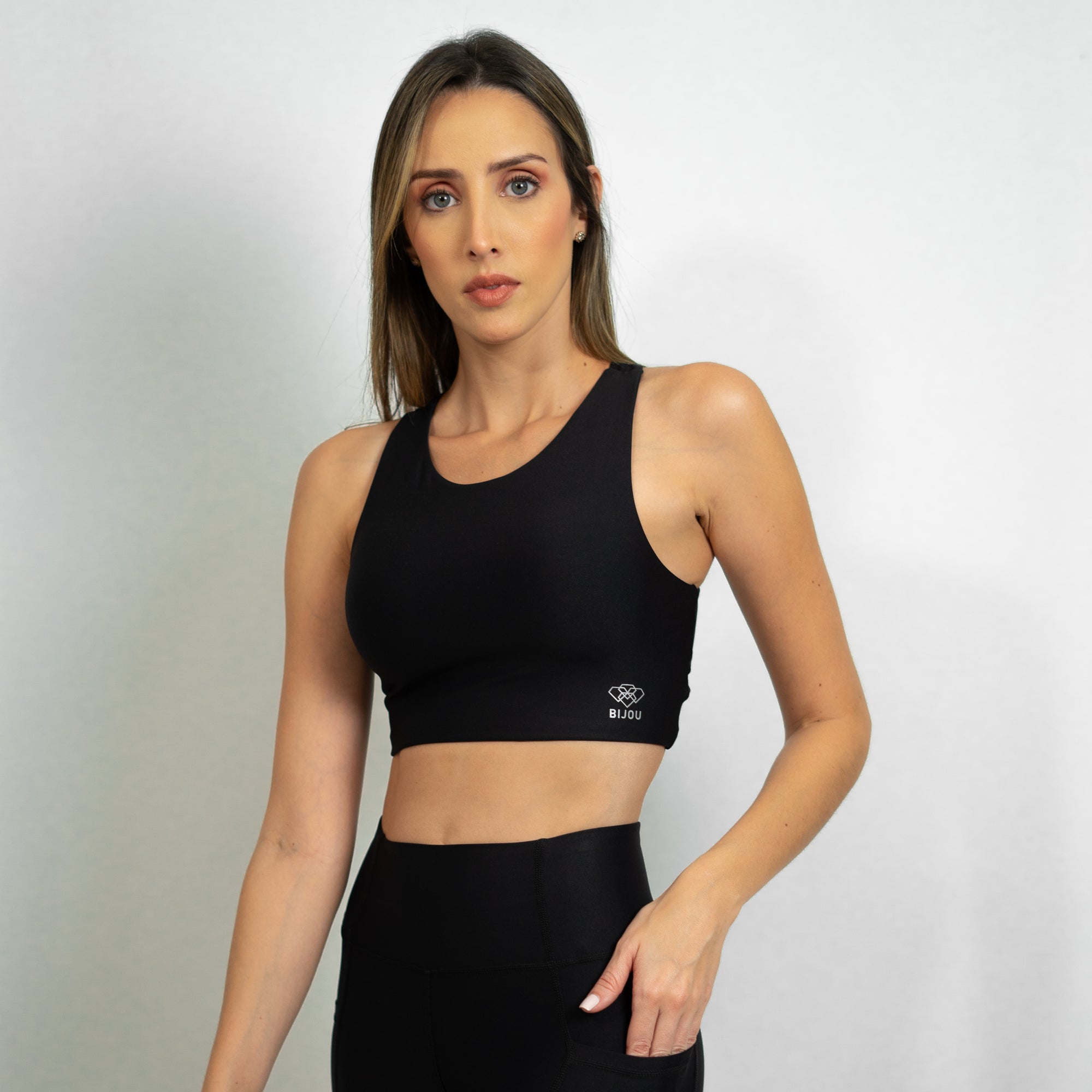 Top Halter negro