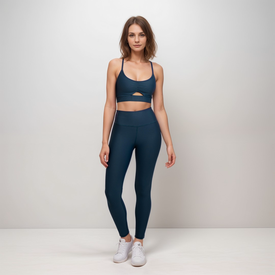 Leggings María azul petróleo