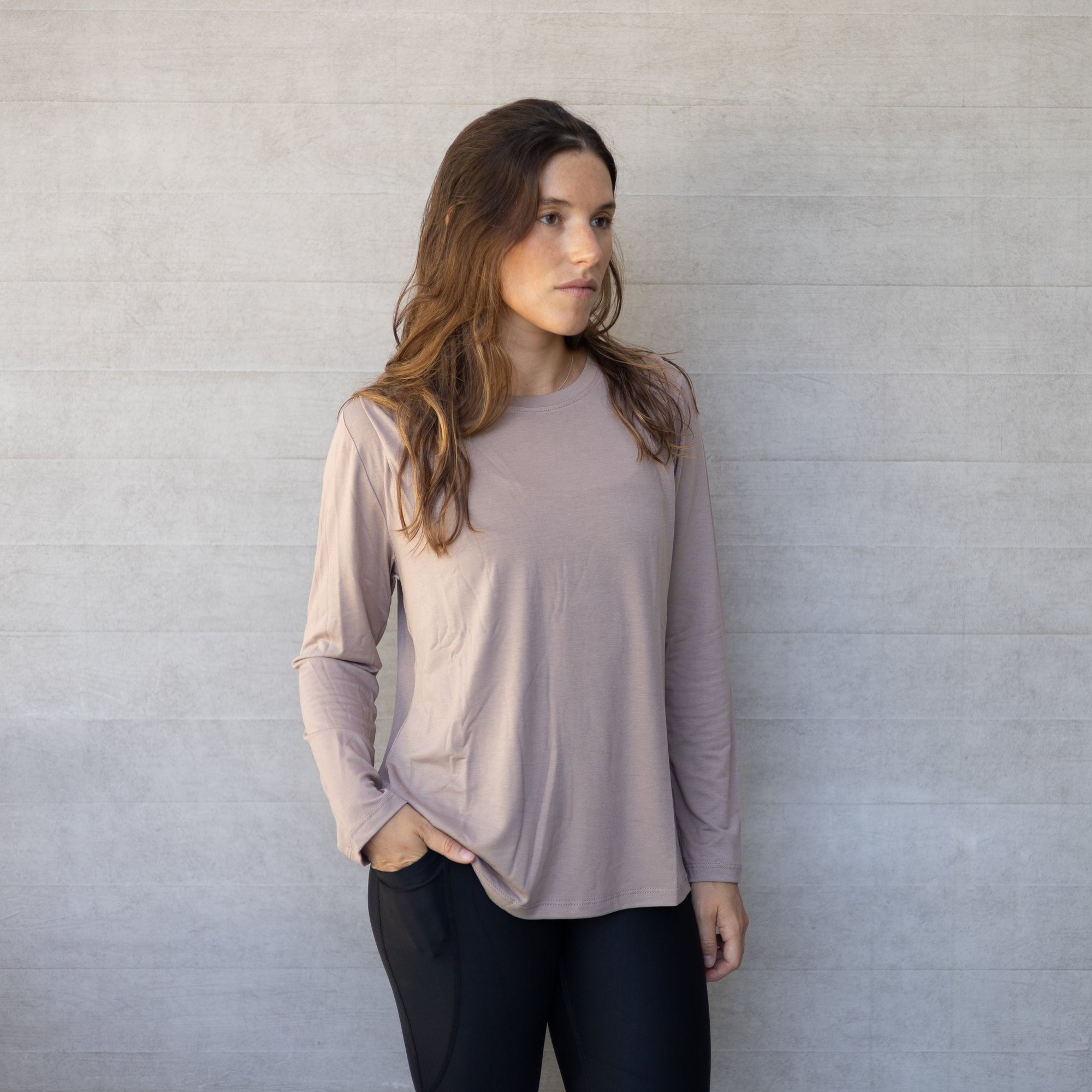 Polera Sofía Manga Larga Beige