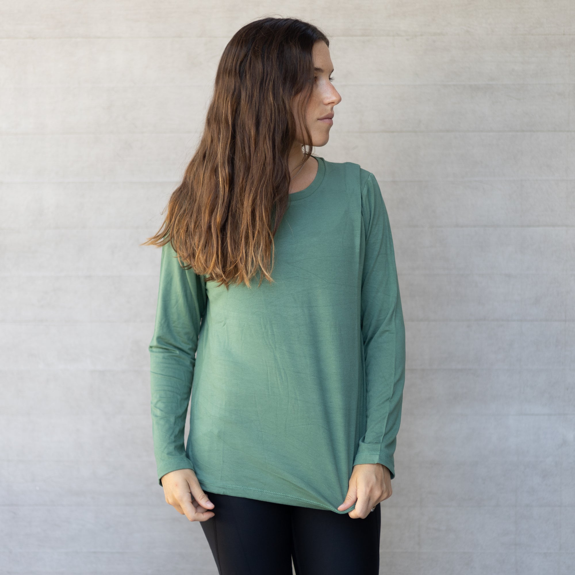 Polera Sofía Manga Larga verde