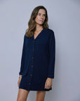 Camisa de dormir corta azul