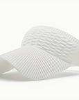 Visera deportiva blanca
