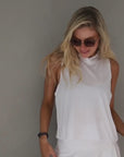 Polera deportiva María blanca